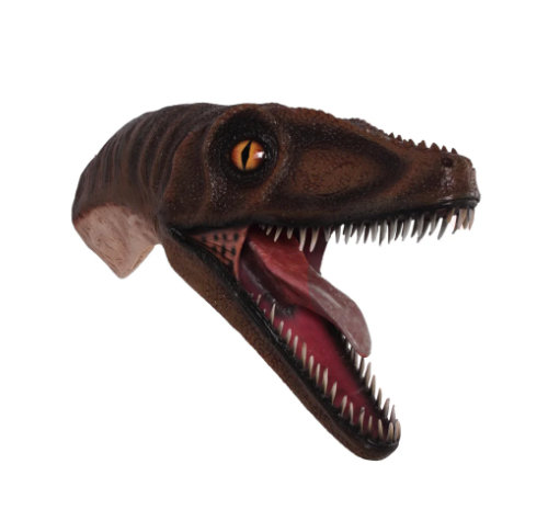 Velociraptor Dinosaur Head Life Size Statue