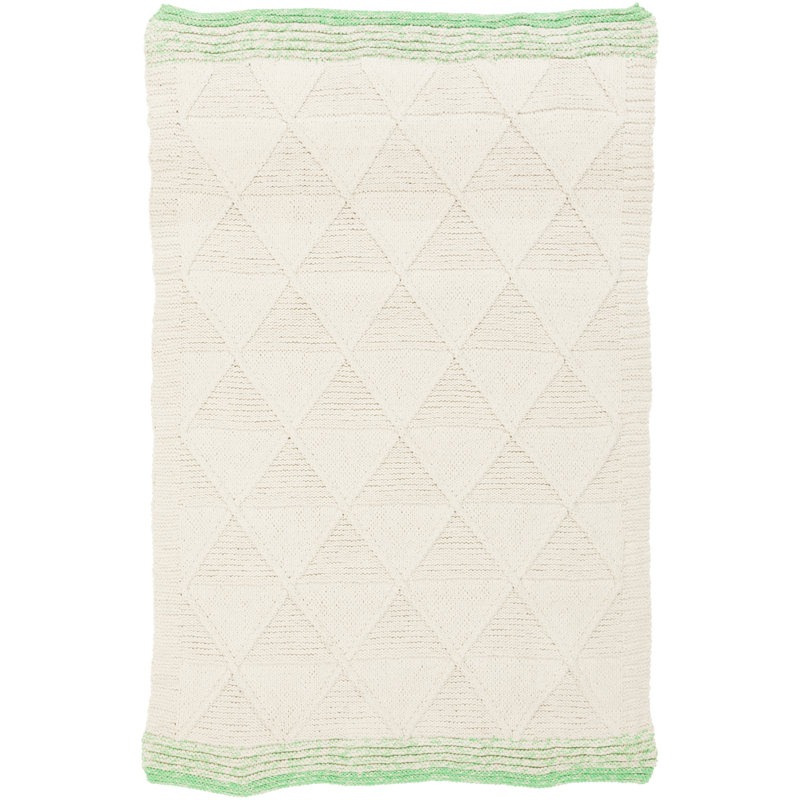 Tapis géométrique beige tissé à la main Veasley, Rectangle 4 pi x 6 pi