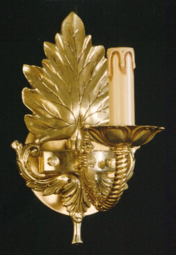 Craver Candle Wall Light, French Gold