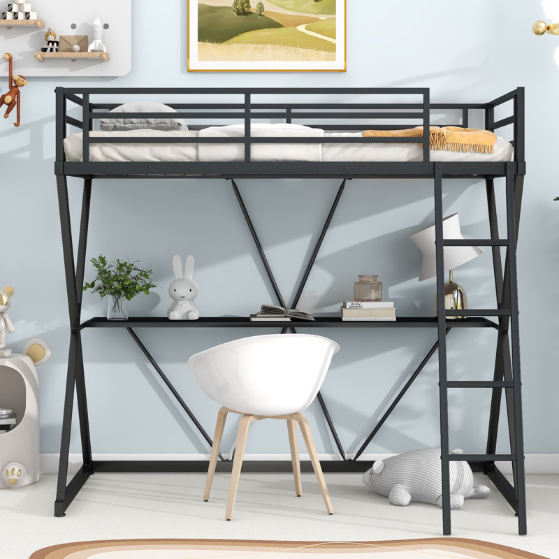 Lit mezzanine avec bureau