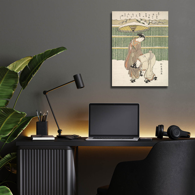 «Sans titre» par Suzuki Harunobu, art mural en verre acrylique, H 16 po x l 12 po x P 0,13 po