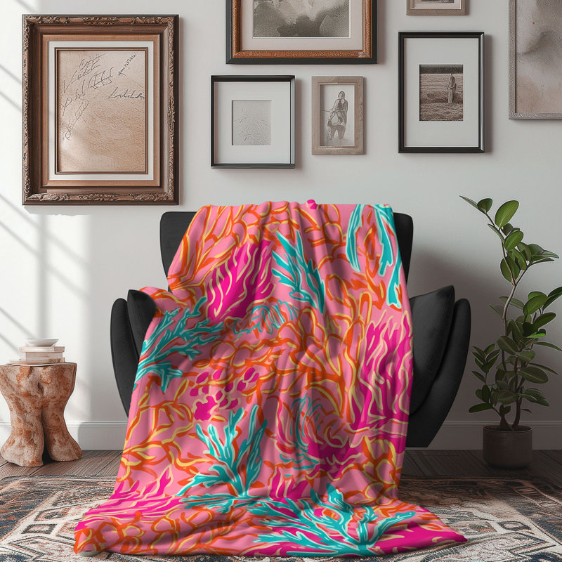 Jeté Coral Essence - 1 pièce Sherpa Premium, L 50 po x L 60 po