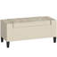 Banc en polyester pour chambre à coucher et salon, 36 po, avec rangement, finition beige, 36 po, polyester beige-134089961