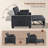 64.8"Queen Size Pull Out Couch 3 In 1 Upholstered Convertible Sofa Bed,Sleeper Sofa with Pillows & Side Pockets,Cup Holder-276386451