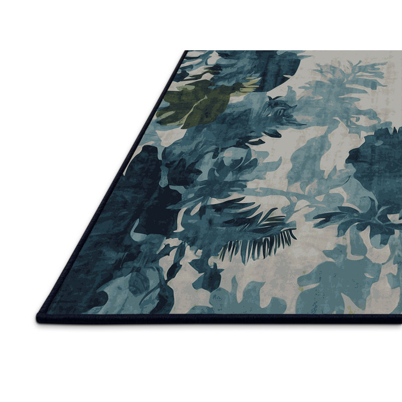 Tapis gris soyeux et moelleux, Rectangle 7 pi x 10 pi