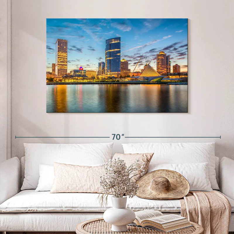 Tergel Milwaukee Cityscape, 32" H x 48" W