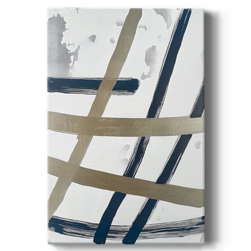 Toile tendue avec châssis abstrait, prêt à accrocher, H 18 po x l 12 po
