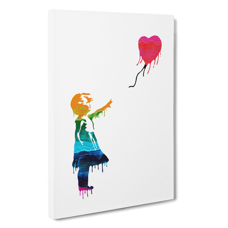 Banksy Balloon Girl - Wrapped Canvas Print, 60cm H x 40cm W x 3cm D