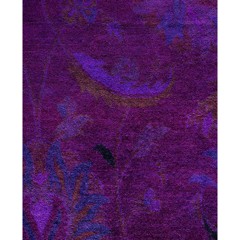 Overdyed One-of-a-Kind 9' 2" X 12' 5" Hand Knotted Area Rug