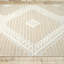Tapis géométrique en polypropylène beige / gris Fujiko-1230667919