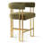 25" Upholstered Gold Chenille Counter Stool (Set of 4)-992046054