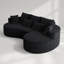 Canapé d'angle surdimensionné moderne en chenille, avec assise extra profonde et large, 7 coussins et combinaison libre pour salon et chambre-1933606161-1933606163