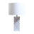 Norgren 1-Light White And Grey Ceramic Table Lamp With A Shade