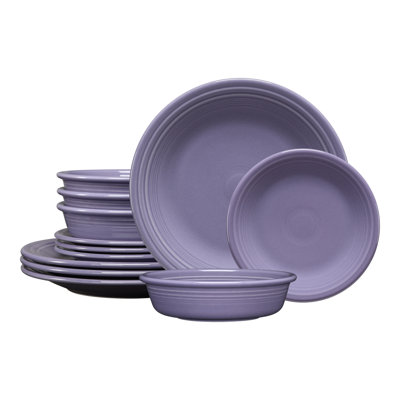 Fiesta Classic Rim 12-Piece Dinnerware Set, Service for 4