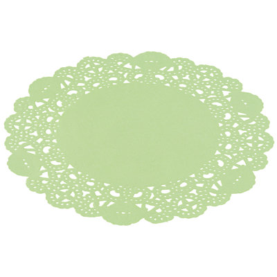 Restaurantware-Pastry Tek 6 x 6 Inch Paper Lace Doilies, 4000 Disposable Table Doilies - Elegant Lace Finish, Long Lasting, Green Paper Placemat, For Pastries, Cupcakes, Desserts