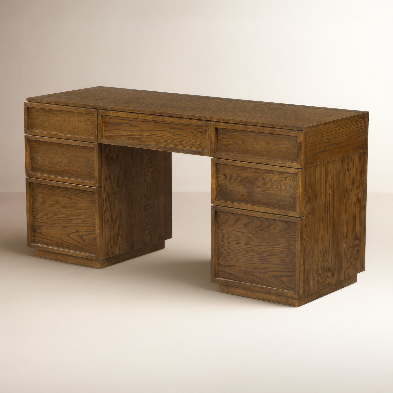 Hudson 60" Writing Desk, Medium Oak