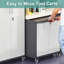Armoire à outils résistante avec portes verrouillables, porte de garage mobile avec tablette et roulettes réglables Mak Peace-705688044