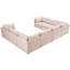 Canapé modulaire réversible en velours de 140 po de large Hertling-63568339