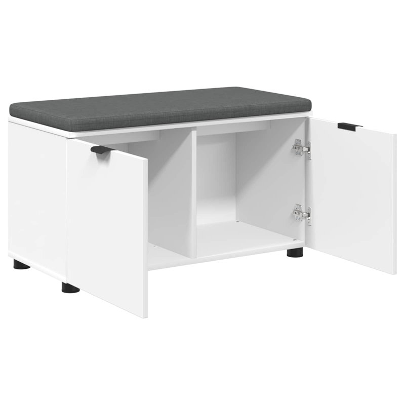 Storage Bench, 46cm H x 80cm W x 38cm D, White