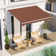 Electric Awning, Retractable Awning with Remote Controller and Manual Crank Handle