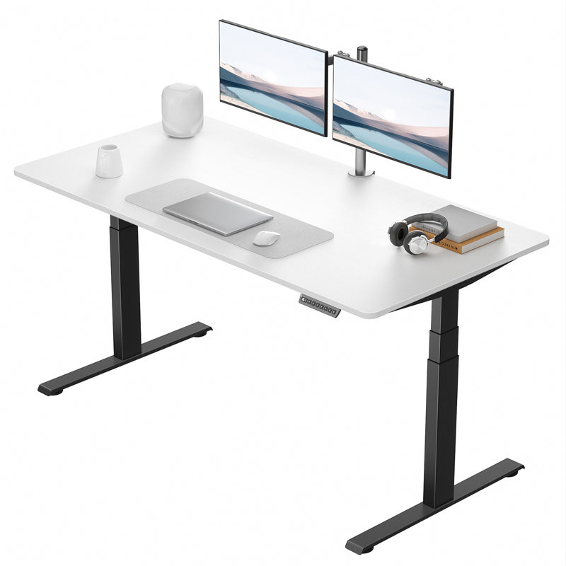 Premium Standing Desk Plus, White, Black