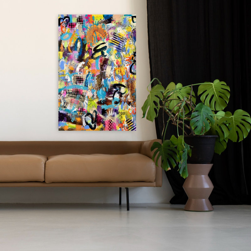 «Vibrant Abstract Street Art», art urbain abstrait et audacieux, H 48 po x l 32 po