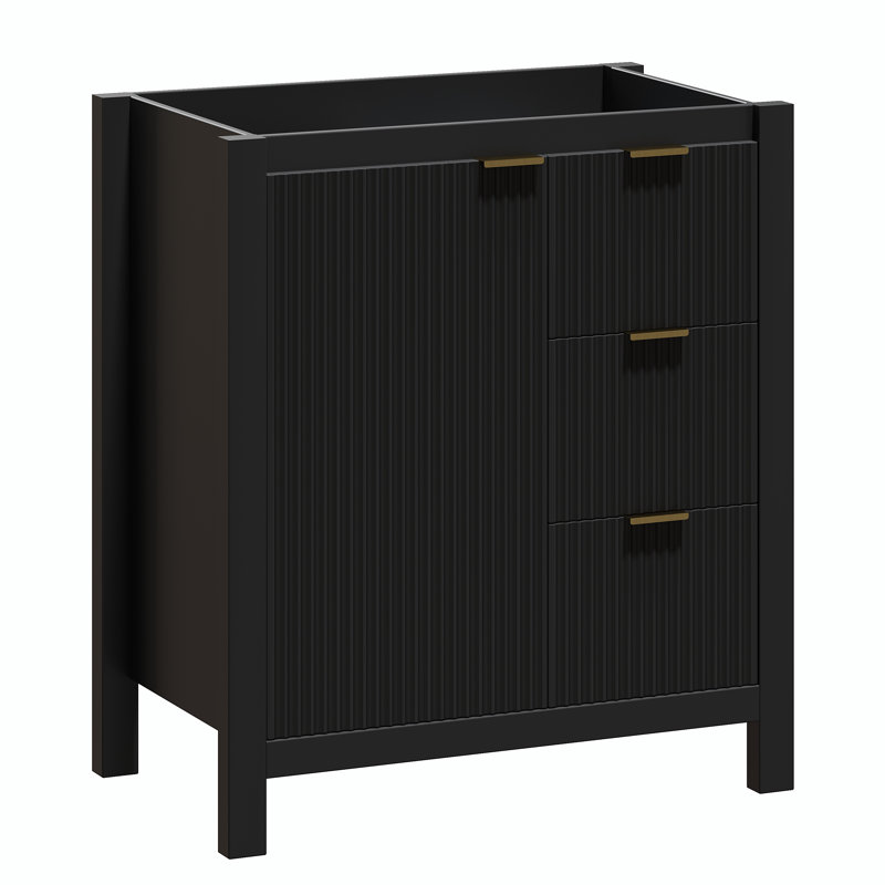 30'' Single Bathroom Vanity Base Only, Black