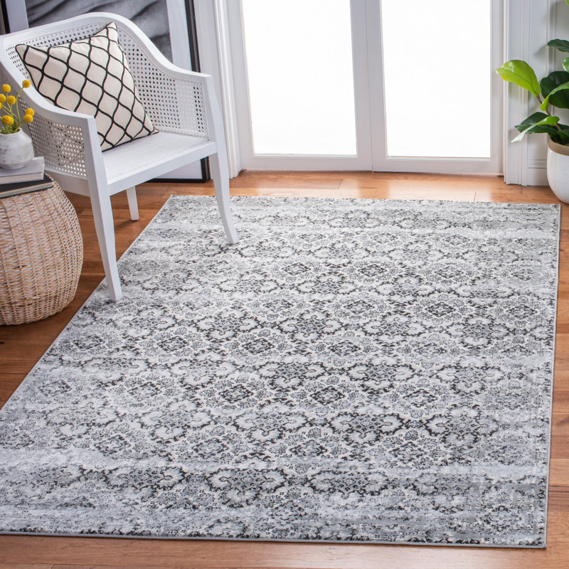 Kirandeep Performance Damask Rug, Rectangle 5'5" x 7'7"