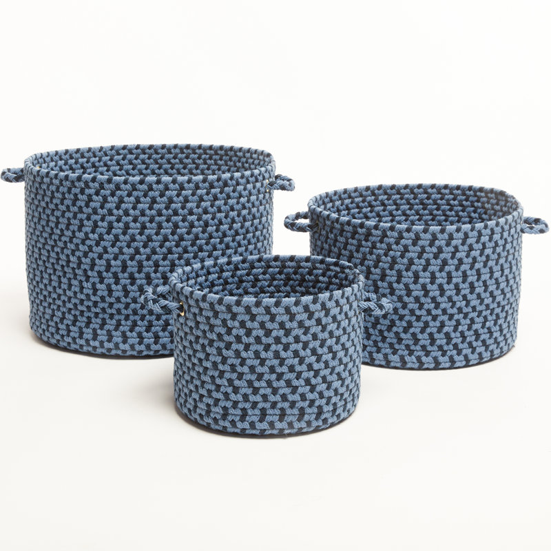Panier en tissu Bar Harbor, H 8 po x l 10 po x P 10 po, 23 pintes, Bleu