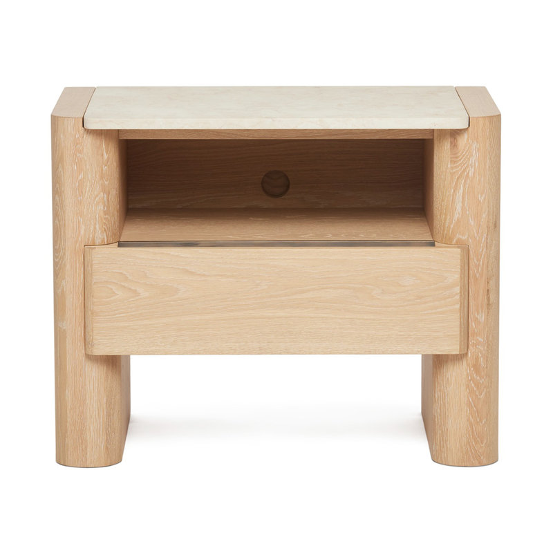 Arden 1 - Drawer Solid Wood Nightstand