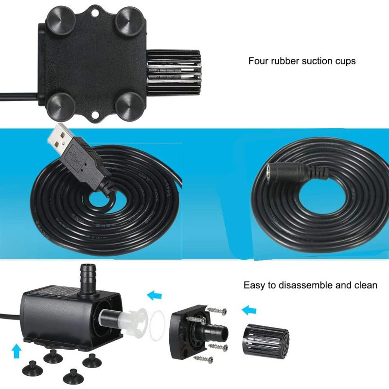 USB 5V Mini 4 Modes Adjustable Brushless Water Pump