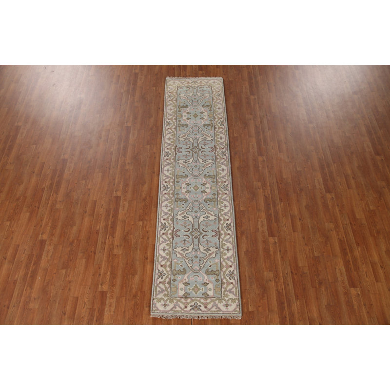 Tapis de couloir indien fait à la main 3 x 10 po