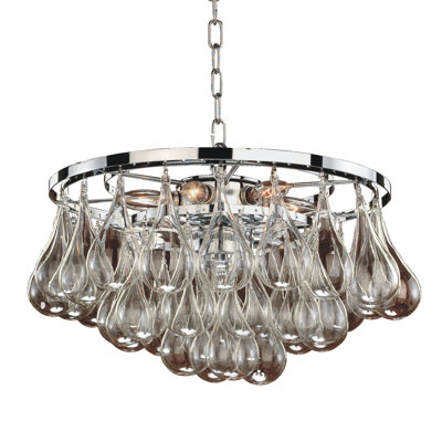 Hembree 4 - Light Glass Geometric Chandelier