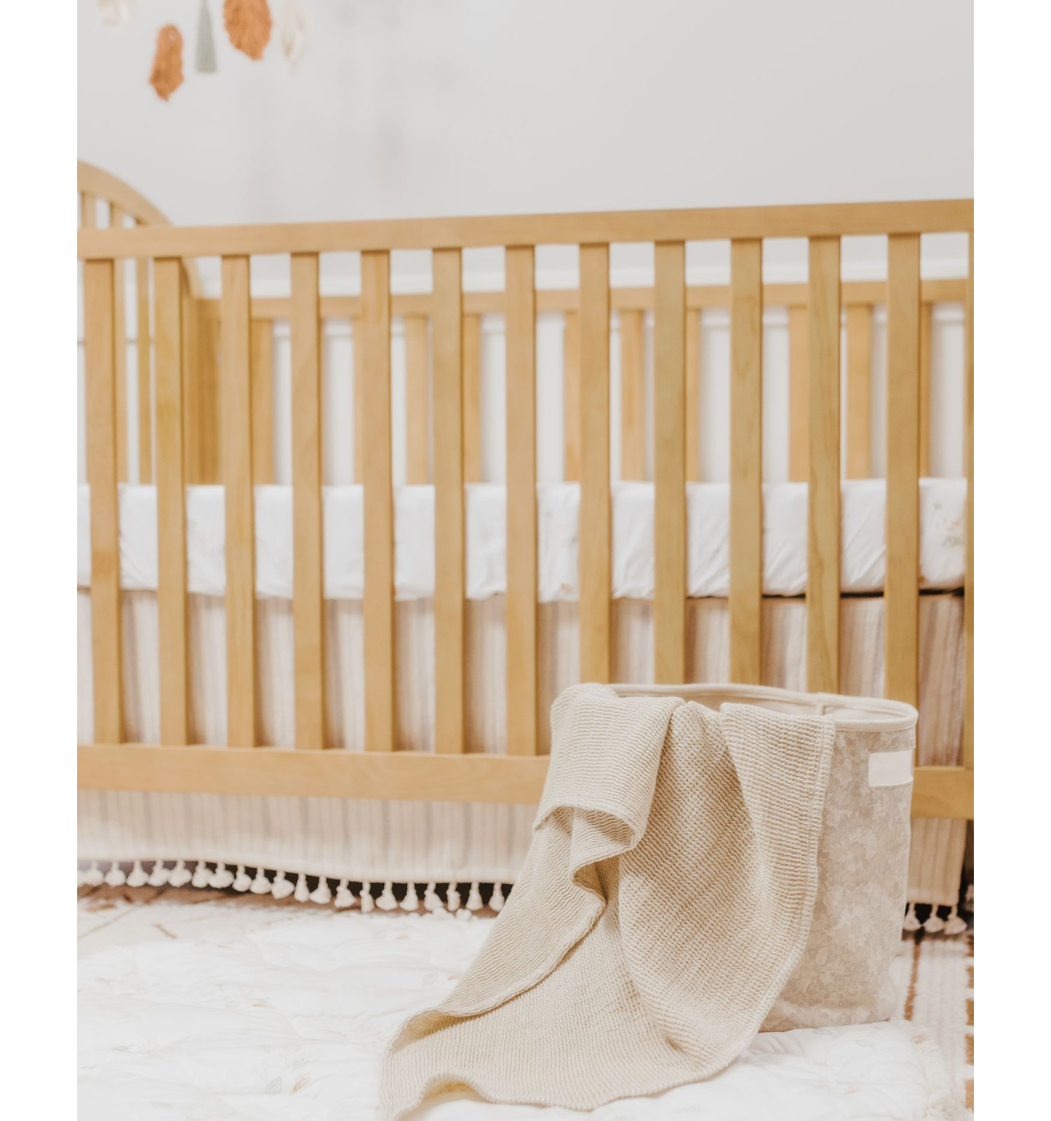 Cotton and Cashmere Baby Blanket, Beige