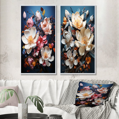 Ensemble de salon Magnolia beige et rose - Magnolias