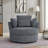 Niama Upholstered Swivel Lounge Armchair With Pillows-1143717313