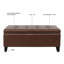Repose-pieds en cuir avec rangement Marliese-121935979