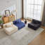 Canapé-lit de plancher convertible à compression avec structure de forme fixe, canapé modulaire à assise simple sans os, sans assemblage, idéal pour plusieurs espaces-197635207