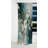 Golden Blue Marble Flowers I - Floral Curtain - Blackout Floral Curtain - 1 Panels-107540748