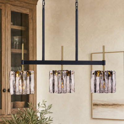 3-Light Modern Smoked Glass Pendant Ligh