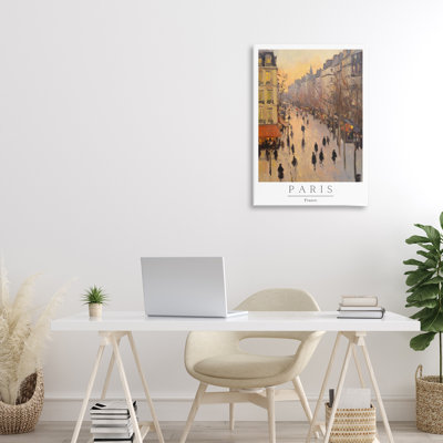 Vintage Paris Streets Canvas, Design By Petal Prints Design