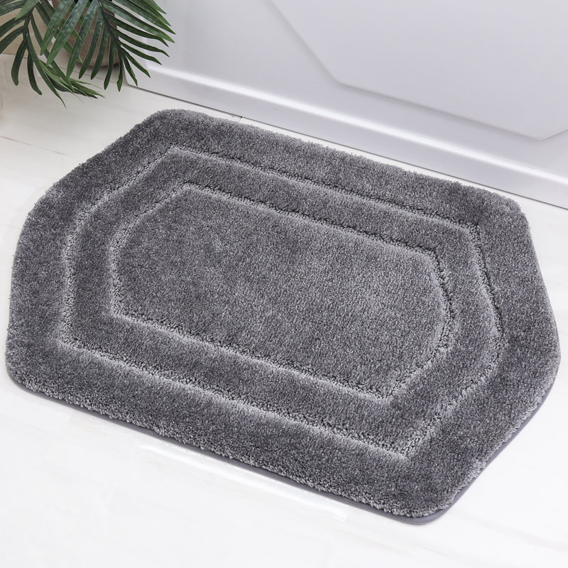 Tapis pour salle de bain Shilynn, Gris, L 24 po x L 36 po