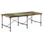 Solid Wood Top Metal Base Dining Table