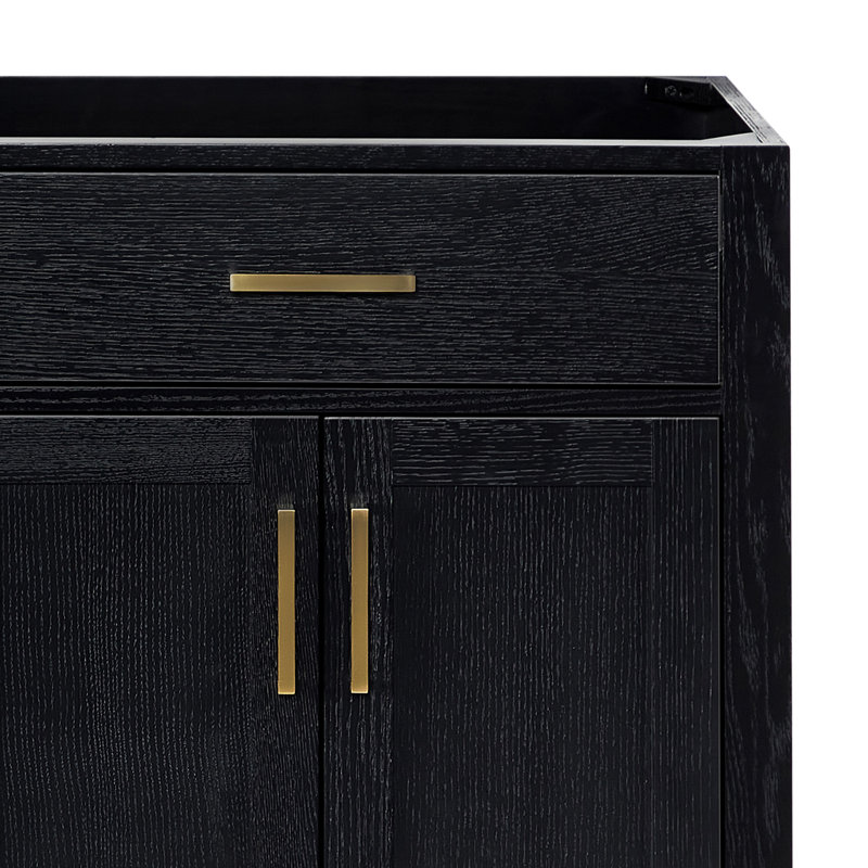 42" Single Bathroom Vanity Base only, Black Oak