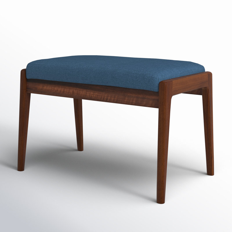Upholstered Ottoman, Azure Blue