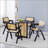 Black Solid Wood Round Table