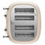 Grille-pain en acier inoxydable brossé, 4 tranches