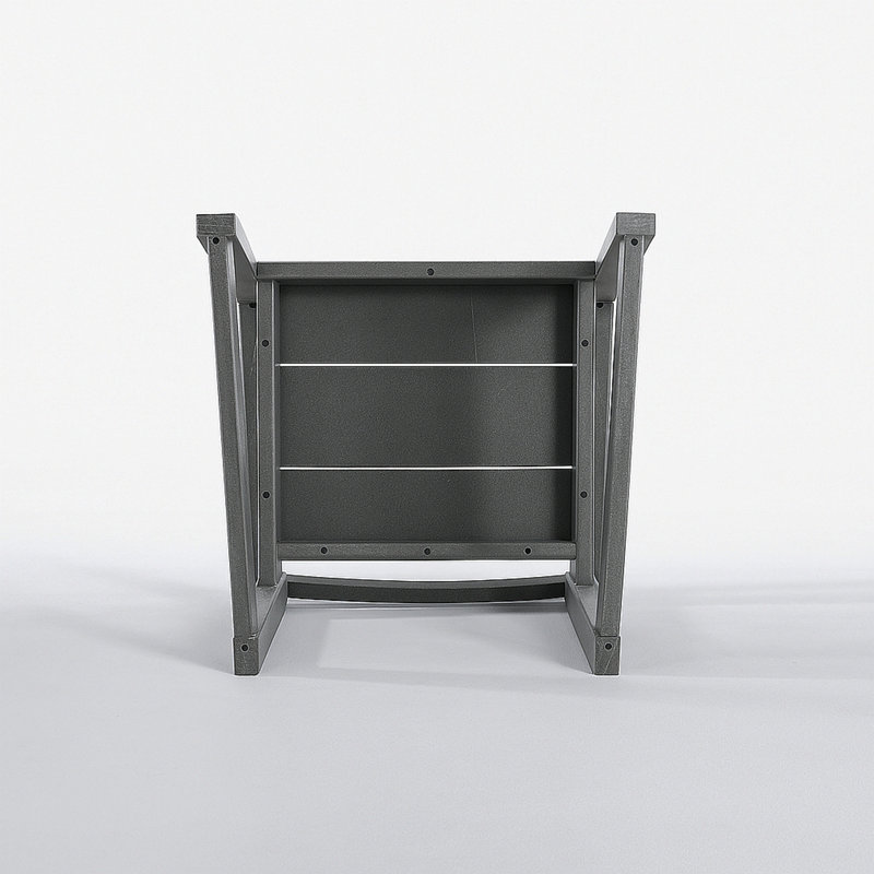 Fauteuils de jardin et d'extérieur gris en PEHD avec dossier de style moderniste