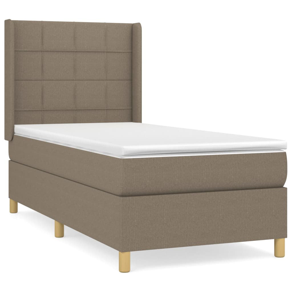 Vidaxl Boxspringbett Mit Matratze Dunkelgrün 100X200 Cm Samt