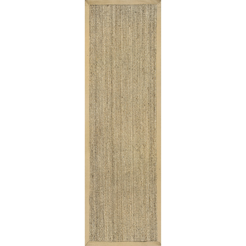 Tapis en ruppie maritime de style ferme Palacio, Tapis de couloir 2 pi 6 po x 14 pi